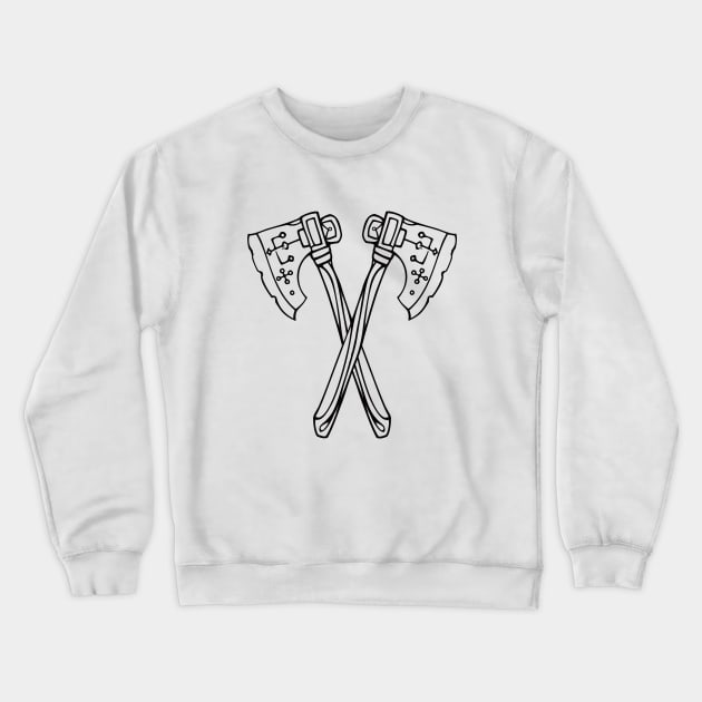 Viking Axes Crewneck Sweatshirt by archvinde